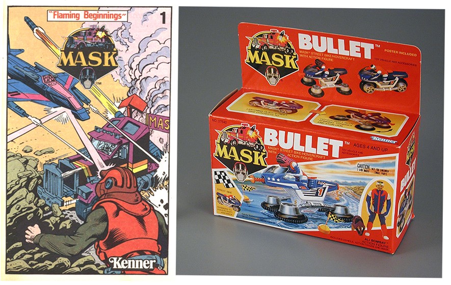 Kenner, MASK, Flaming Beginnings,1985 and Kenner, MASK Mobile Armored Strike Kommand, Ali Bombay, 1986. The Strong, Rochester, New York, USA.