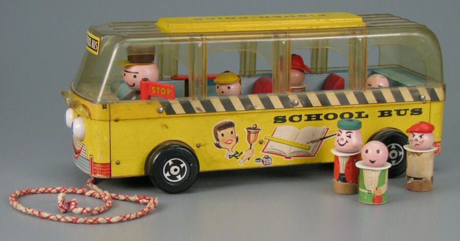 Safety School Bus play set, 1960-1961, courtesy of The Strong, Rochester, New York.