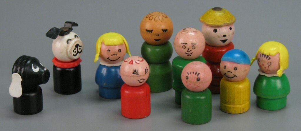 Fisher Price Little People about 1960, gift of the Van Erp family, courtesy of The Strong, Rochester, New York.