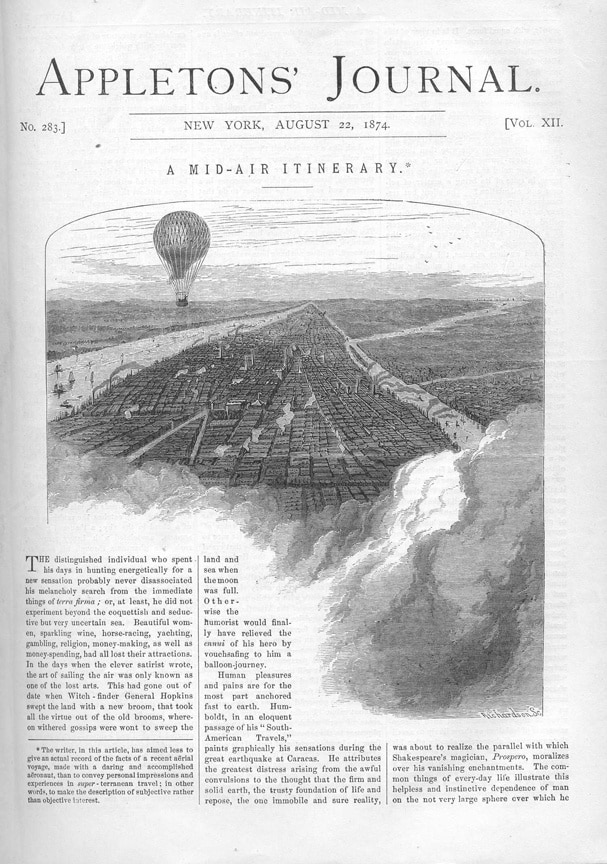 “A Mid-Air Itinerary” in Appletons’ Journal, August 22, 1874, from the collections of the Brian Sutton-Smith Library and Archives of Play at the Strong.