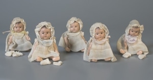 Dionne Quintuplets, Alexander Doll Co.Gift of Sarah Corden in memory of Joyce B. Swanson. The Strong, Rochester, New York. Dionne Quintuplets, Alexander Doll Co.