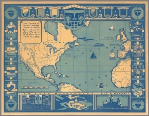 Amy Drevenstedt, The Flight of Charles A. Lindbergh, 1928. David Rumsey Collection. Amy Drevenstedt, The Flight of Charles A. Lindbergh, 1928. David Rumsey Collection.