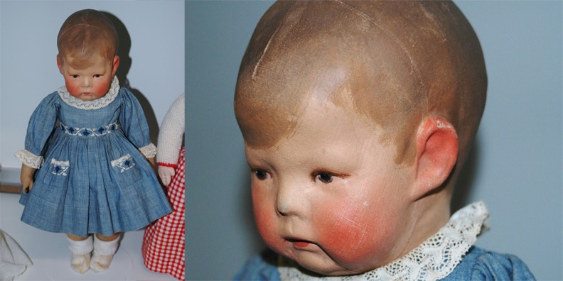 Kathe Kruse doll during Darlene's initial assessment