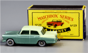 Matchbox No. 29 Austin A55 Cambridge Sedan with box Matchbox No. 29 Austin A55 Cambridge Sedan, The Strong, Rochester, NY