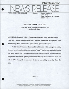 Nintendo of America, Inc., Nintendo media kit, 1990, The Strong, Rochester, New York. Nintendo of America, Inc., Nintendo media kit, 1990