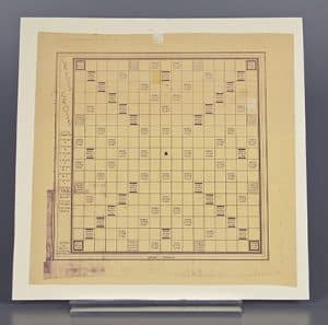 Prototype and game board, made by Alfred Butts, about 1938. Courtesy of The Strong, Rochester, New York. Prototype and game board, made by Alfred Butts, about 1938. Courtesy of The Strong, Rochester, New York.