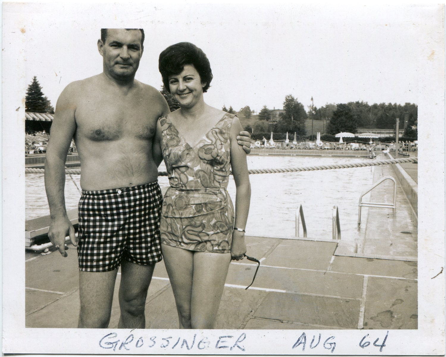 Photograph of Arthur and Charlotte Levy at Grossinger’s resort, 1964, courtesy of Lauren Sodano.