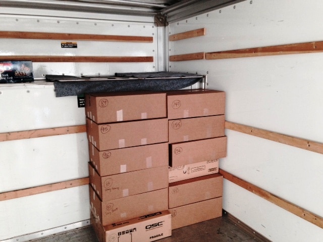Starting to fill the truck.