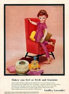 Yardley Advertisement, about 1956. Courtesy of Creative Commons. Yardley Advertisement, about 1956. Courtesy of Creative Commons.