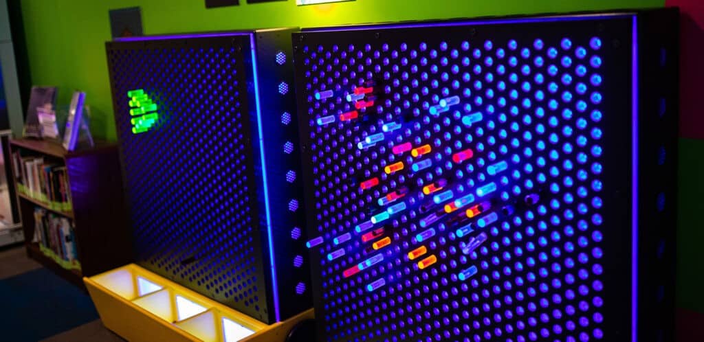 Pixel lite bright wall