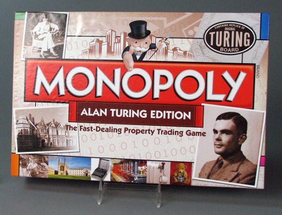 Monopoly: Alan Turing Edition, 2012, gift of Winning Moves, UK, The Strong, Rochester, New York. Monopoly: Alan Turing Edition, 2012, gift of Winning Moves, UK, The Strong, Rochester, New York.