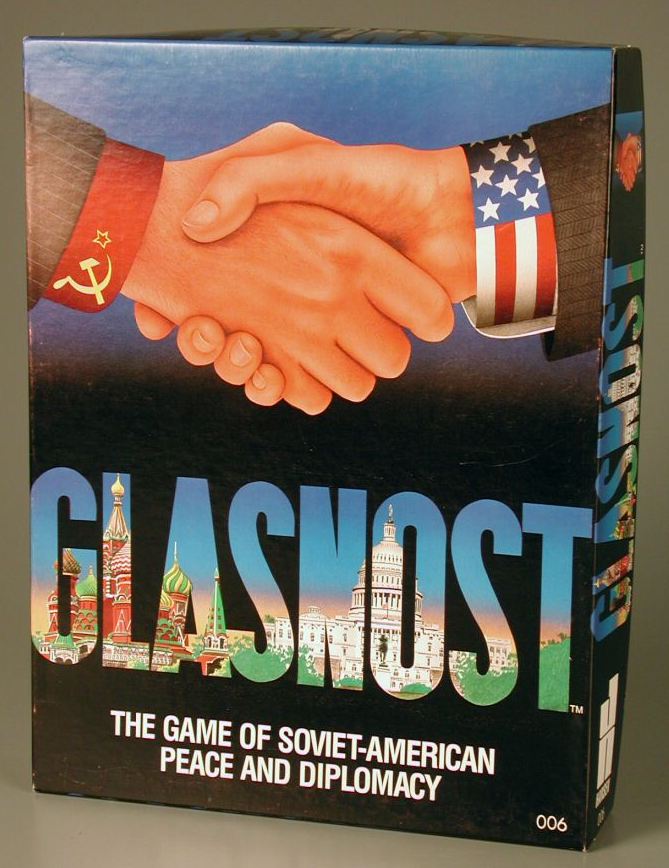 Glasnost card game, John N. Hansen Co., Inc., 1989, from the collection of Strong National Museum of Play.