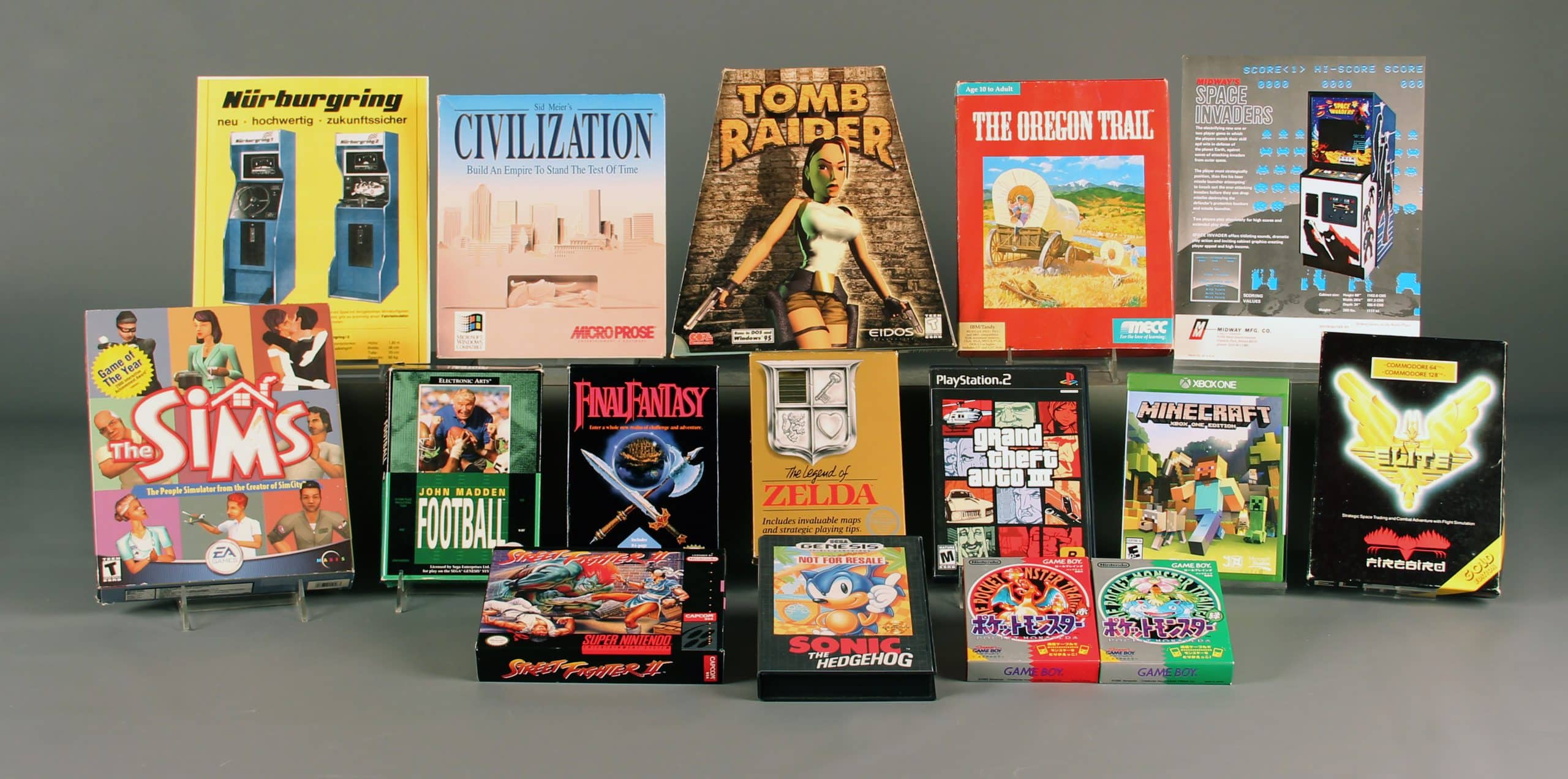 World Video Game Hall of Fame Finalists, Courtesy of The Strong, Rochester, NY group grey condensed (JPEG)