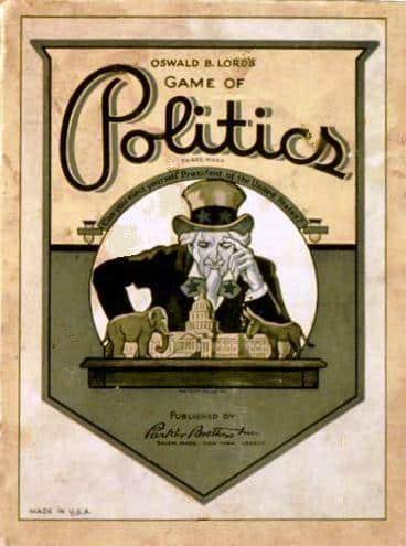 Oswald B. Lords Game of Politics, Parker Brothers, about 1935, from the collection of Strong National Museum of Play.