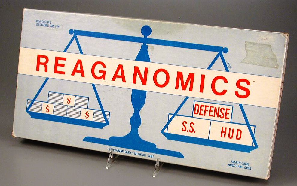 Reaganomics board game by Stockmann Mfg. Co., 1981, from the collection of Strong National Museum of Play.
