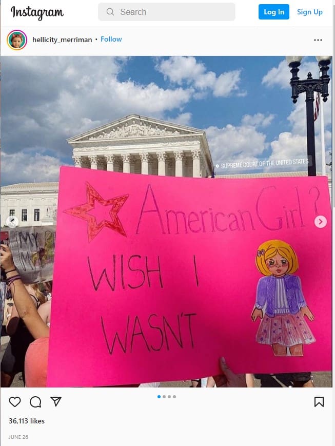 Screenshot of Instagram user hellicty_merriman post, 2022, courtesy of the author.