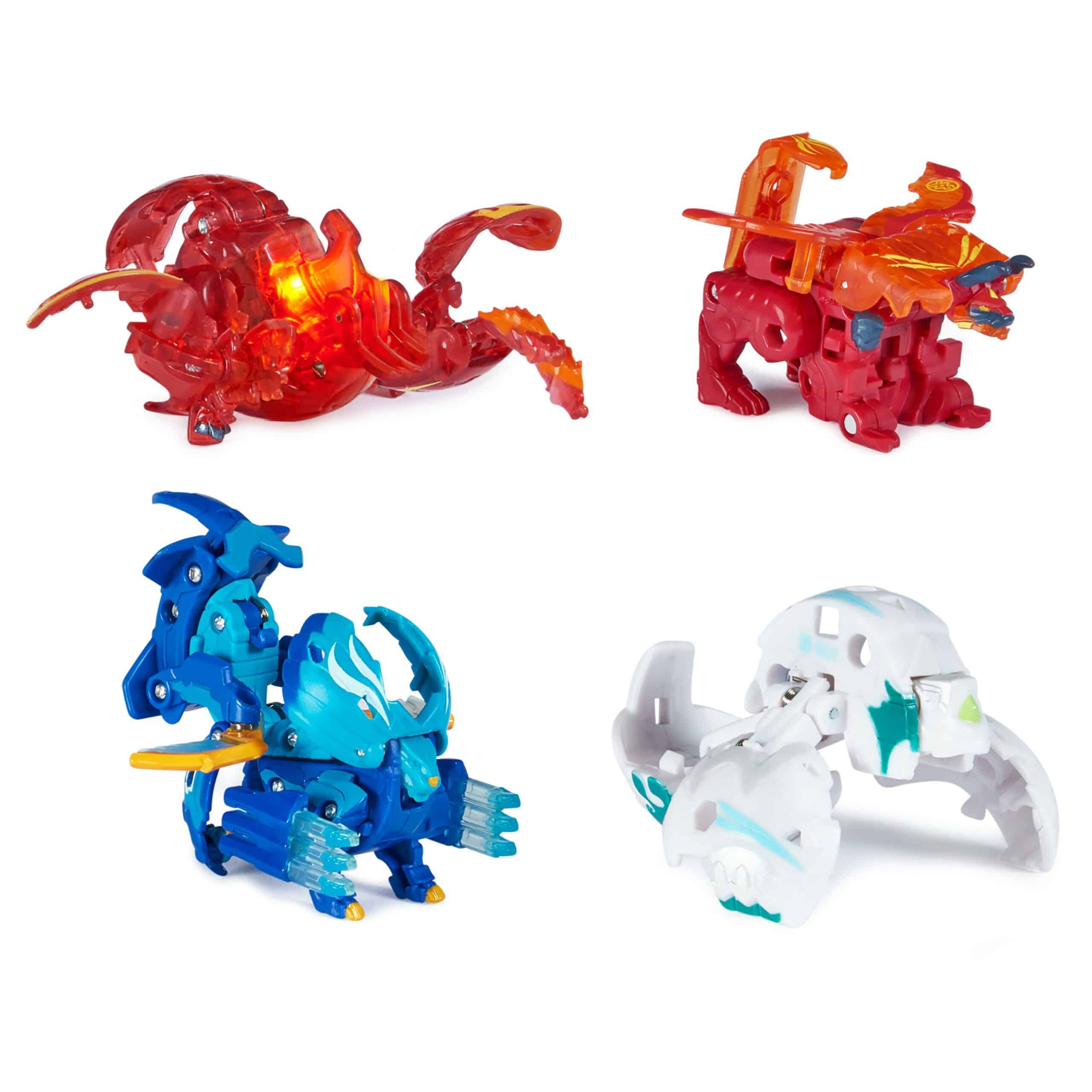 Four Bakugan figures
