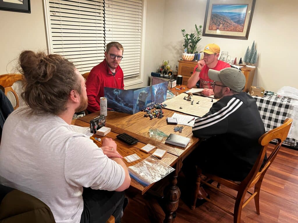 Picture of Dungeons & Dragons game night, 2023. Courtesy of Max Litter, Chillicothe, Ohio.