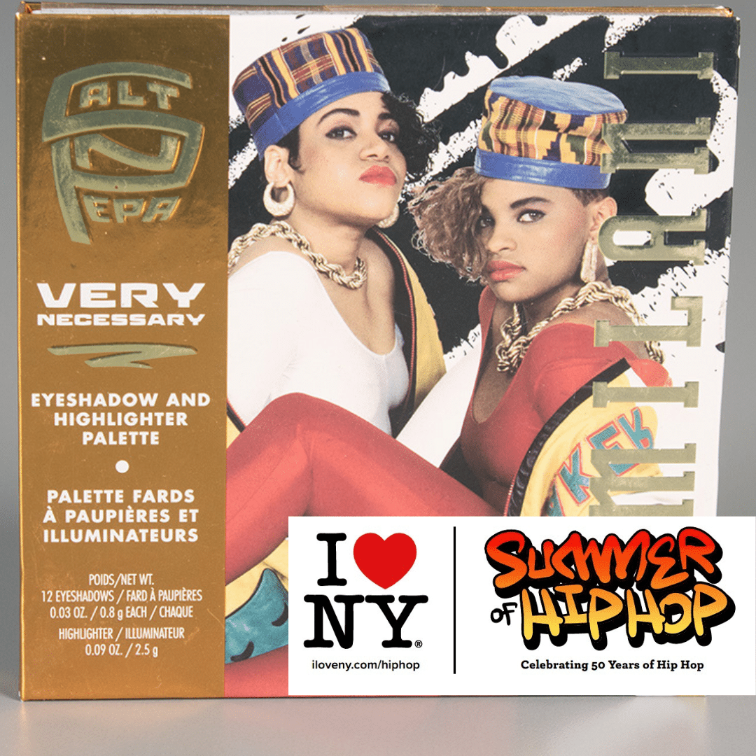 Hip-hop inspired makeup box with I Love NY Summer of Hip Hop logo in bottom corner