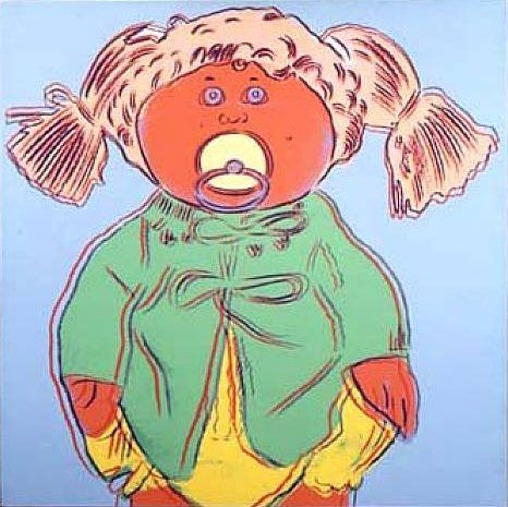 Illustration of Cabbage Patch Doll by Andy Warhol, 1985, courtesy of Creative Commons Attribution.