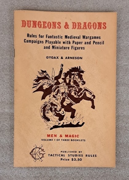 Image of Dungeons & Dragons, volume 1 of three booklets. 1974. Gift of William Hoyt. The Strong National Museum of Play, Rochester, NY.