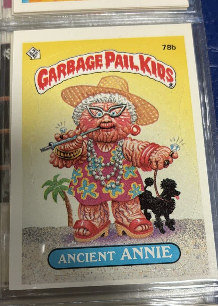 Image of trading card Ancient Annie, 1985, Gift of Casey Alexander Roberson. The Strong National Museum of Play, Rochester, New York.